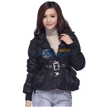 威丝曼之家WSM HOME 时尚大开领 长袖棉衣 OD260056 黑色 XL