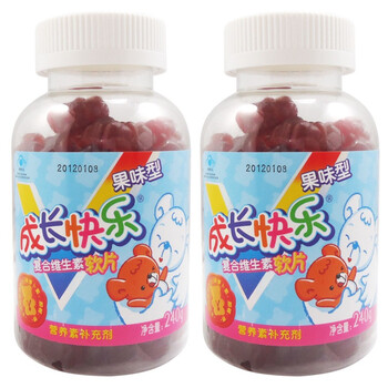 养生堂成长快乐牌复合维生素软片 3g*80片*2瓶
