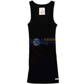 以纯 夏装新款 女装中长款打底背心88429800 黑色 S