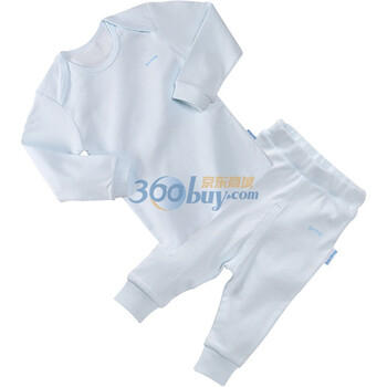 贝贝怡（bornbay) BB811 宝宝衣服 婴儿套装 套头衫/合档裤BB811 淡蓝 100码