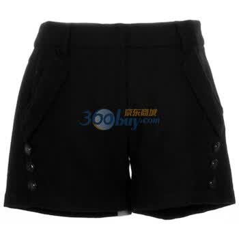 季候风羊毛混纺插袋高腰女裤2993KI903 深黑BK3 XL/170