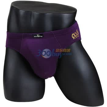 维迪龙时尚柔滑丝质感佳粘纤男士三角内裤 紫色 3XL