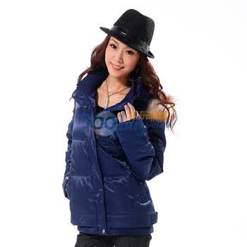 康博羽绒服 女毛帽大众夹克 KB0006 深蓝色 185/104A(XXXL)