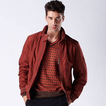 crocodile鳄鱼恤 外套100%涤纶棉服 抗皱不易变形BJ39935-071 酒红色 L