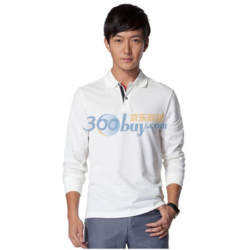 柒牌 SEVEN男装秋冬新款时尚休闲百搭方领纯棉长袖T恤 799T501280 通色 185