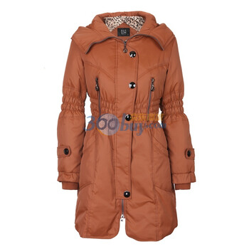 O.SA 韩版羽绒服 时尚85%灰鸭绒 兜帽长袖羽绒服 SY10707 橙色 XXL