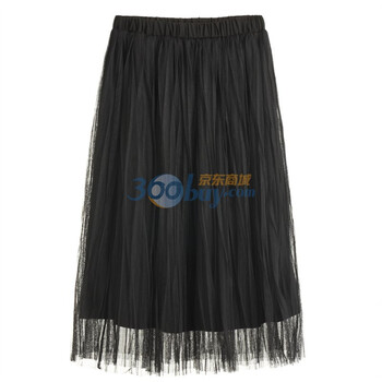 Giordano佐丹奴 裙 女淑女蕾丝纱裙 01162009 黑色 XL