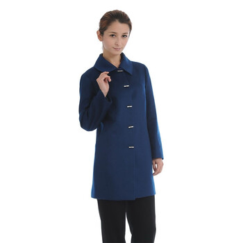 赛斯特女装经典款羊绒大衣Q0919 宝蓝色 M