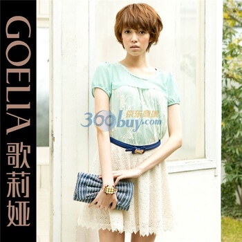 歌莉娅GOELIA 2012夏季新款 甜美蕾丝T恤25E3B410 绿色 L