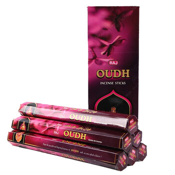 RAJ印度进口香薰香料 防头晕 减压力 帮助香甜入眠 线香038d OUDH-沉香 310g