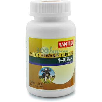 牛初乳 优恩UN牛初乳片（牛奶糖果片）1500mg/片*90片