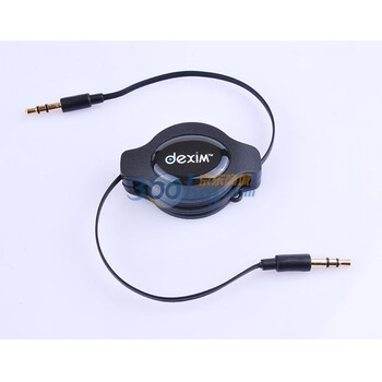 德鑫明 dexim DWU019 iPhone4(S) iPod iPad CD Mac 多国专利 3.5mm AUX 音频 连接线 伸缩卷线