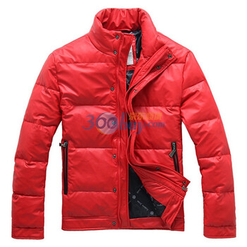GTHOMME 韩版潮流 秋冬PU皮羽绒服 男款 2278 红色 XXL/185