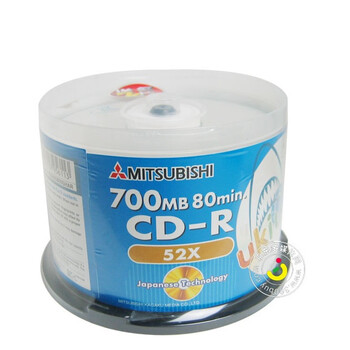 三菱（Mitsubishi）CD-R 52速 700M 小故事 鲨鱼游踪 台产 桶装50片 刻录盘