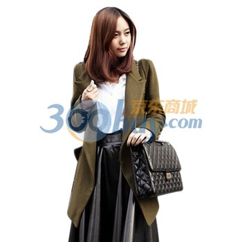 时尚起义 冬装韩国进口羊毛显气保暖大衣 女569560 卡其色 M