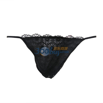 Victoria’s secret维多利亚的秘密 丁字纤细带大花内裤188479-J87 黑色 M