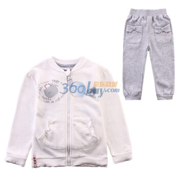 帕斯里诺/Pastellino 2012年春装新款宝宝外出服两件套 礼盒装 白色 95(24至30个月)