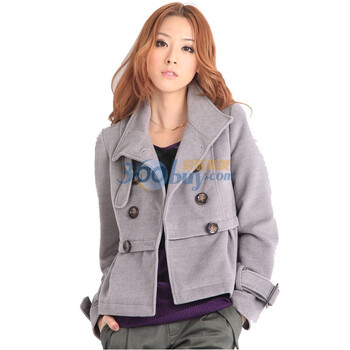 O.SA秋冬新品保暖外套大衣呢大衣女SD81001 灰色 XL