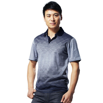 红豆hodoT恤 2012春夏新品短袖翻领时尚休闲丝光棉渐变短袖T恤2600 藏青 185/100A（54）
