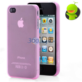 哈密瓜（hamimelon) HM0048 磨砂粉红来了 iphone4手机套 保护壳 粉红 送防尘塞贴膜