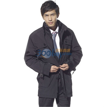 蓝冰 男 立领商务休闲中长款 羽绒服 ^@^BA57500 黑色 4XL