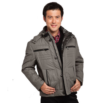 红豆hodo羽绒服 新款男士商务休闲羽绒服外套EJW9724 灰色 185/100A(XL)