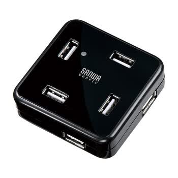 日本SANWA SUPPLY USB-HUB250BK 7个口的USB集线器 2色可选/黑