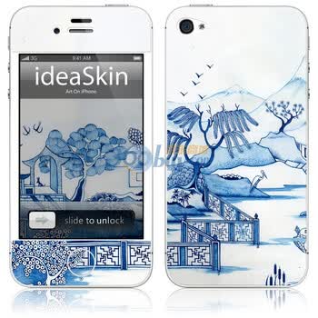 ideaSkin iPhone 4S 蓝柳絮 手机外壳保护套皮贴膜 CJLC202166