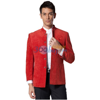 柒牌 SEVEN男装商务休闲男单西立领婚庆西服单西西装77C1780 C版(宽松版) 52