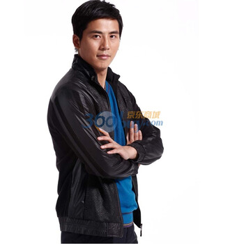 WOHAYO无花优品 男款立领开襟外套时尚男士秋装夹克 时尚个性 FK028190黑色XXL
