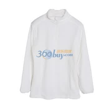 as安都 2011秋冬 新款女装休闲百搭半开襟卫衣9141291Q 白色 XL