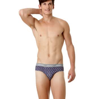 Jockey居可衣 2012春夏新品 2条超值装 男式棉三角裤 JJ11221321 900白+蓝色印花 XXL