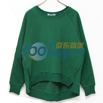 时尚起义 春装韩国进口宽松纯色休闲卫衣 女570280 绿色 one