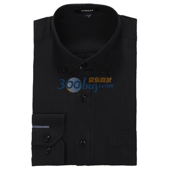 薪格仕品 衬衫 春装纯棉牛津纺商务休闲衬衫 JD21XG75 黑色 42