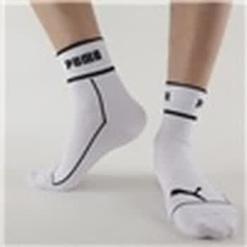 PUMA 彪马 男士休闲短袜 提花运动袜子 黑色 25-27cm