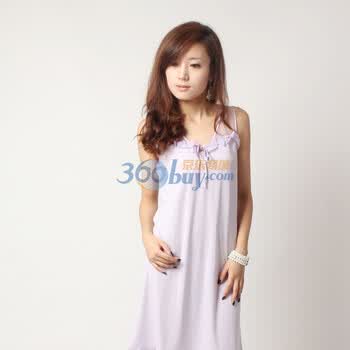雪竹2012 新款 木耳边 蕾丝裙 春夏蕾丝连衣裙Y620688 紫色 XXL