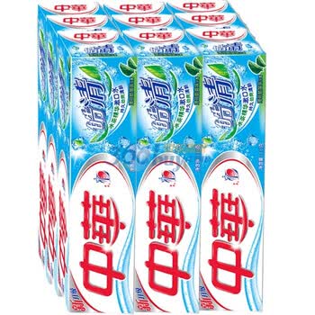 中华皓清薄荷酷爽味牙膏130g*9 冰茶精华漱口水
