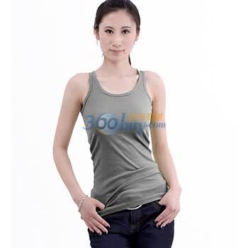 夕昕2012新款 女装打底必备百搭款式弹力多色工字背心 灰色 均码
