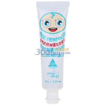 MeiMei咪咪天然婴儿蜂胶草莓牙膏65g(全天然抗过敏)12116
