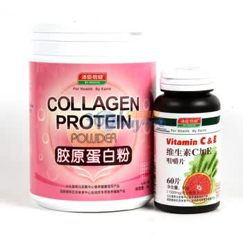 汤臣倍健胶原蛋白粉 30袋+维生素C加E 60片 美容养颜组合套装