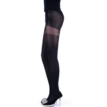 浪莎65D高档超柔天鹅绒加裆连裤袜均码黑色2条装