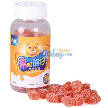 艾兰得长大果胶熊仔多维软糖2.5g*60粒 不含色素、防腐剂 阻铅卫士 香橙味