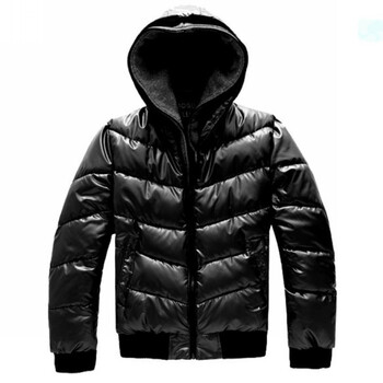 达思彼 新款男装休闲百搭加厚连帽棉服外套 M002 黑色 XXL