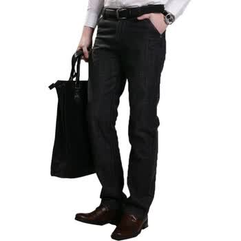 NEWTO 牛头牌 男士新品纯棉厚款牛仔裤N0014038 黑灰色 32