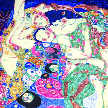 Agalloch经典款油画系列大方巾SDW1202 藏青