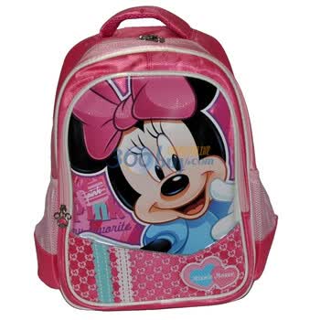 Disney迪士尼米奇涤纶小学生双肩书包SM80231玫红