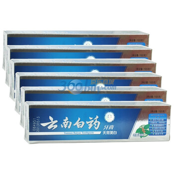 云南白药牙膏(冬青香)165g*6支