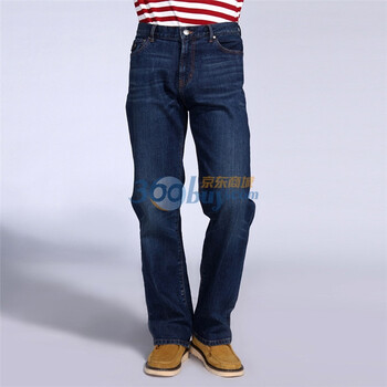 IZOD 新品宽松纯棉轻水洗百搭男士牛仔裤 3121916158002 牛仔色 190/96A(36)