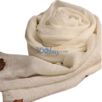 荣仕雅rosyear 2012新款 Pashmina绝色佳人经典披肩9655 雪山白EA 均码