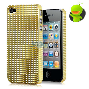 哈密瓜（hamimelon） 010103000780　钻石纹　iphone4手机 保护套　外壳 金黄色